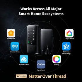 Aqara U400 demonstrating Apple Home Key unlock for tap-to-unlock.