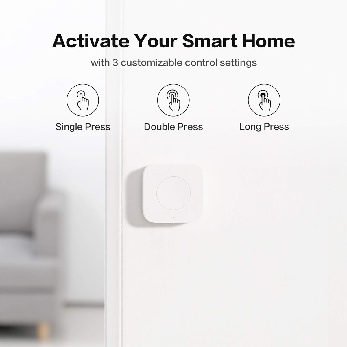 Aqara Zigbee Wireless Mini Switch long press triggers a custom action
