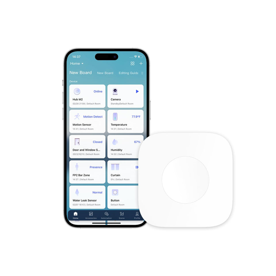 Aqara Zigbee Wireless Mini Switch single press activates a scene or device