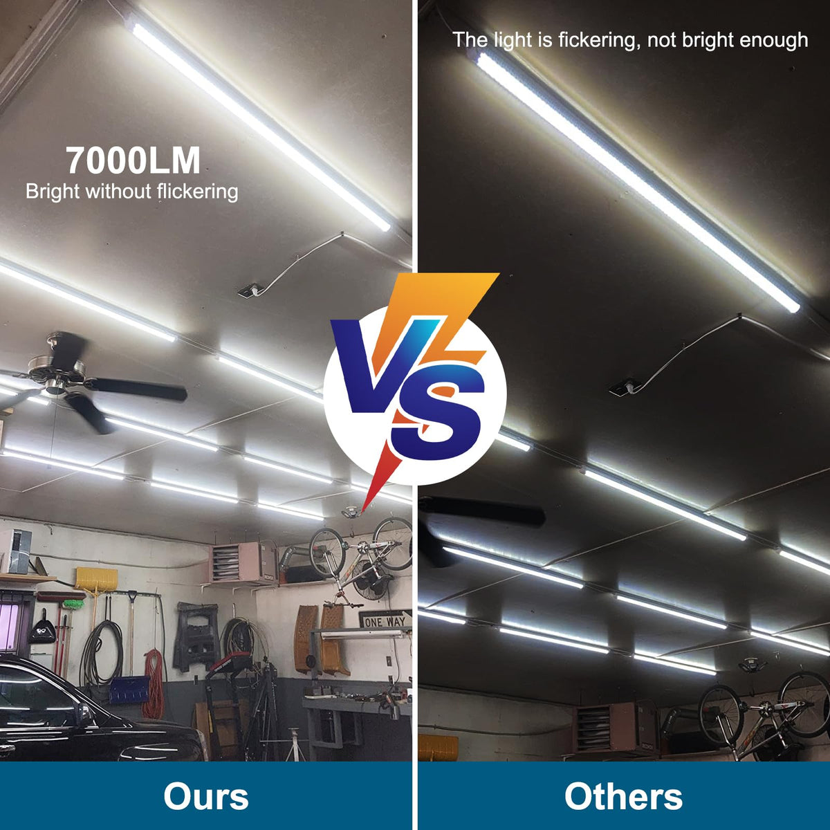 AQIQUUT LED shop light featuring durable aluminum shell for safety and longevity.