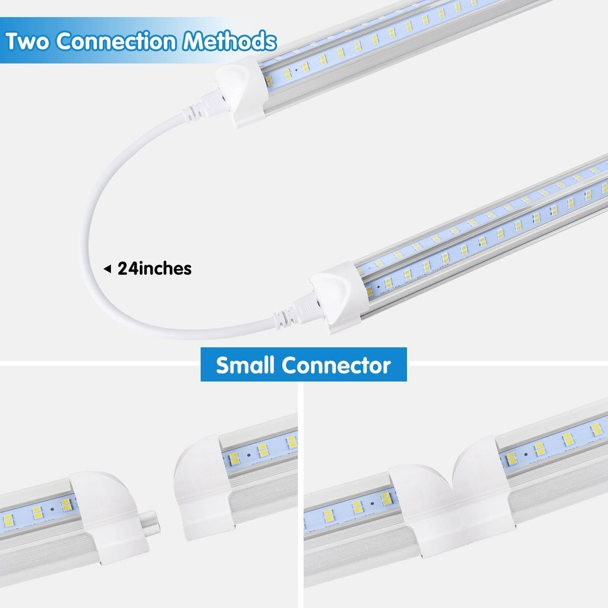 AQIQUUT 4ft V-shaped beams maximize coverage in work areas.