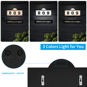 IP65 waterproof Aqonsie solar address sign withstands rain and dust.