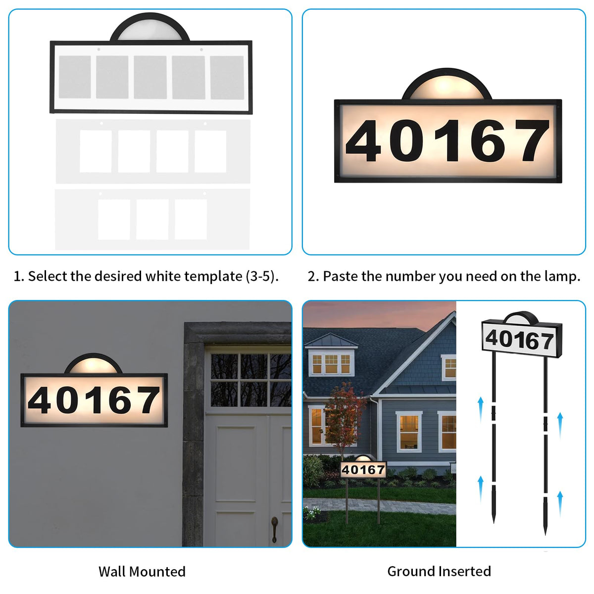 12-month warranty plus lifetime support for Aqonsie address signs.