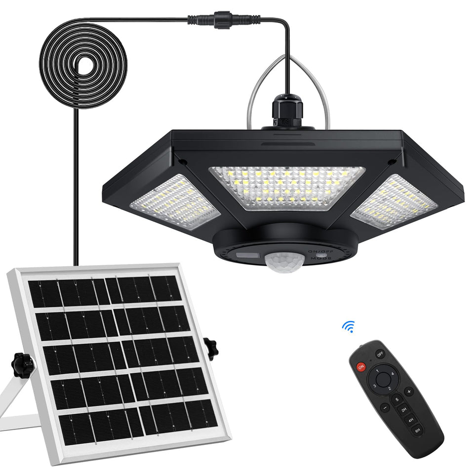 Aqonsie Solar Shed Light outdoor panel view, sun-powered operation for shed exteriors.
