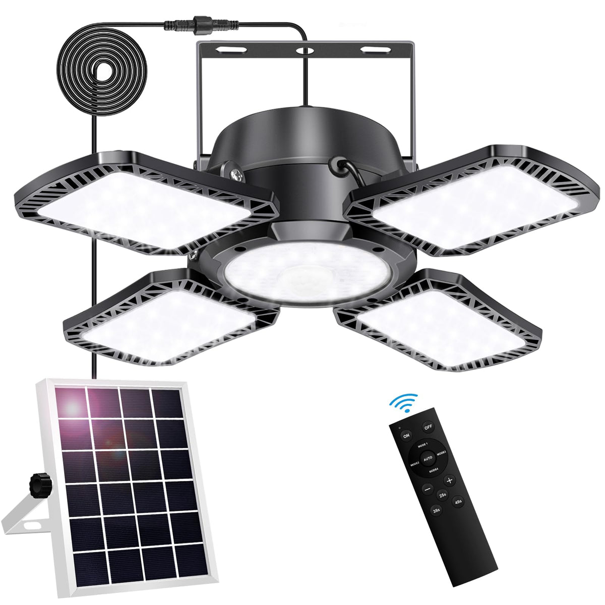 Aqonsie solar shed light with remote control for versatile outdoor night lighting