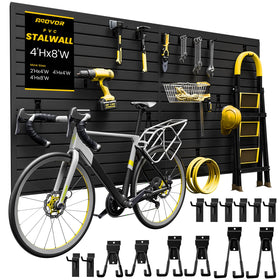 AQOVOR slatwall paneling 4x8ft basic setup for organized garage walls.