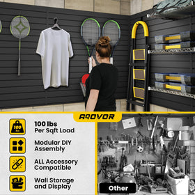 AQOVOR PVC slatwall panels resist moisture for damp areas.