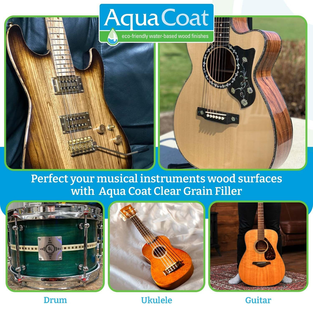 Aqua Coat Clear Wood Grain Filler Gel after-stain compatibility preserves color and finish.