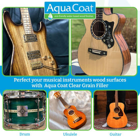 Aqua Coat Clear Wood Grain Filler Gel after-stain compatibility preserves color and finish.