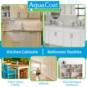 Eco-friendly, waterborne Aqua Coat formula shown in a clean workshop