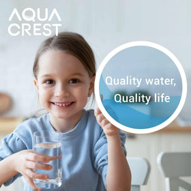 Aqua Crest 1350-gallon life icon communicates long-lasting filtration