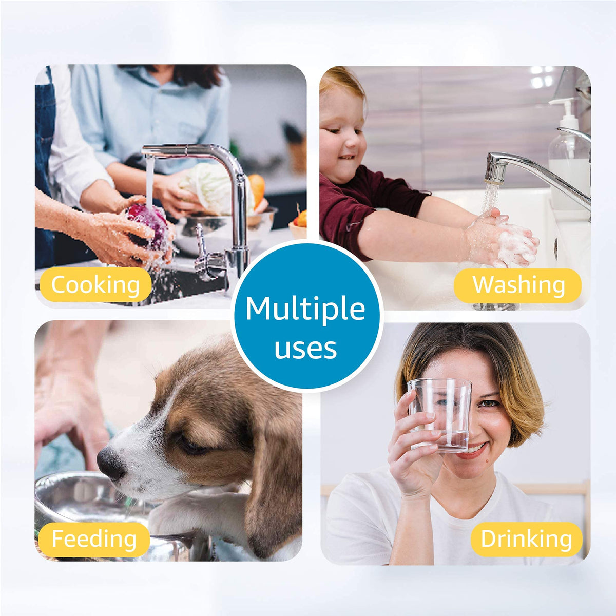 Aqua Crest 5KDC drinking-water use scenario for healthy home hydration.