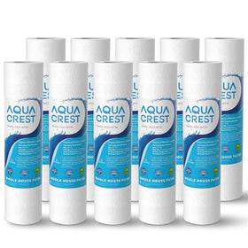 AQUA CREST AP110 filter closeup highlights pleated sediment removal.