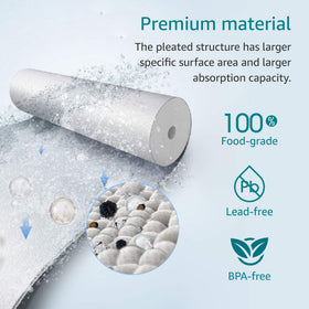 AQUA CREST AP110 pleated filter media provides larger surface area and longer life