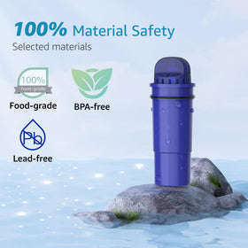 Aqua Crest CF10A multistage filtration cross-section showcases layered filtration.