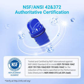 CF10A-S multistage filtration removes contaminants for crisp water.