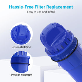 Aqua Crest CF10A-S improves taste and odor for fresher water.