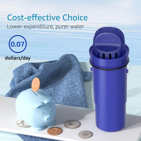 Aqua Crest CF10A filtered water pouring from a pitcher