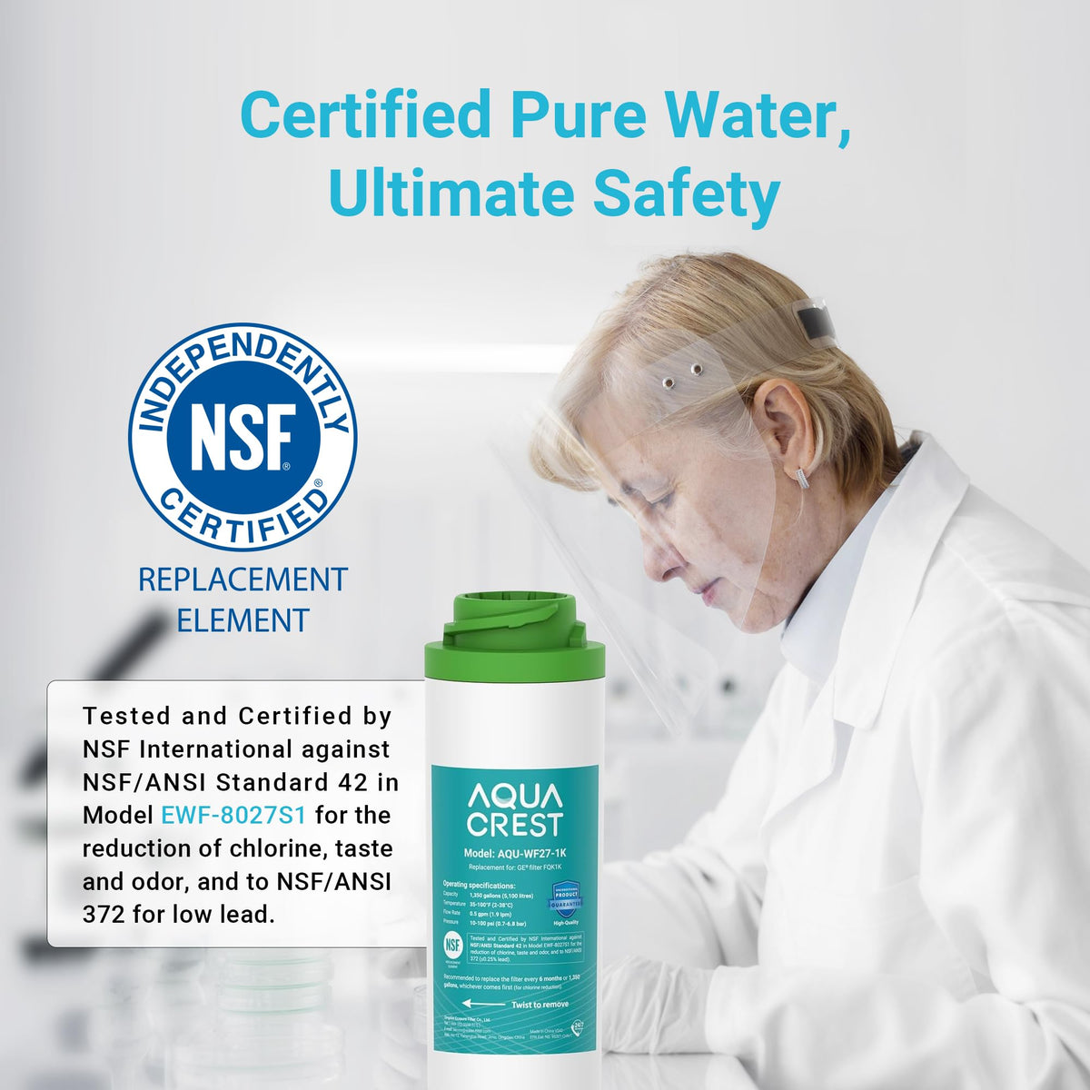 Aqua Crest coconut carbon core filtration optimizes impurity reduction