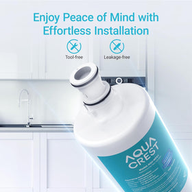 AQUA CREST cold-water valve installation detail for proper hookup.