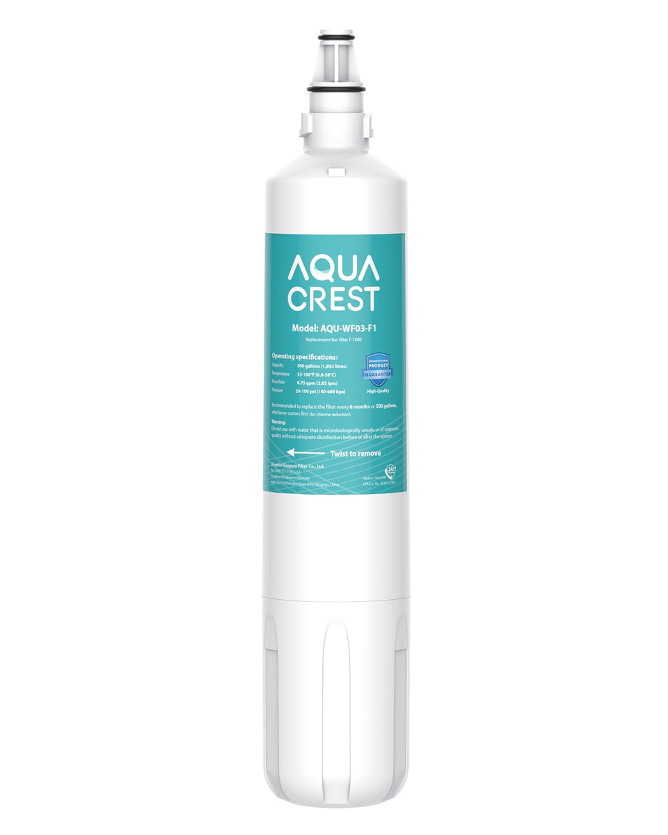 Aqua Crest F-1000 filter replacement improves taste and odor.