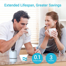 High capacity up to 1800 gallons for family hydration.