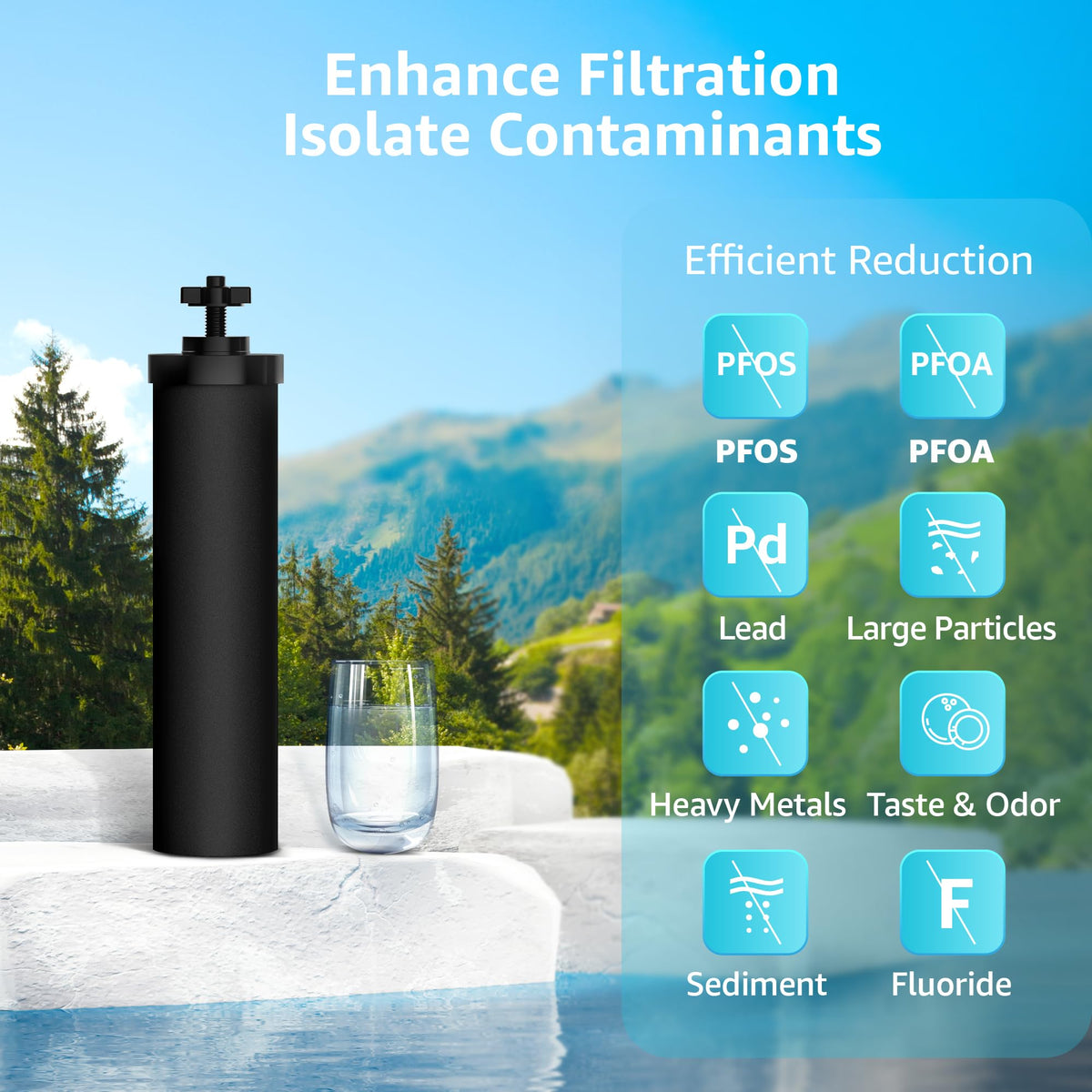 Flush-before-use guidance helps achieve optimal flow with Aqua Crest filters.