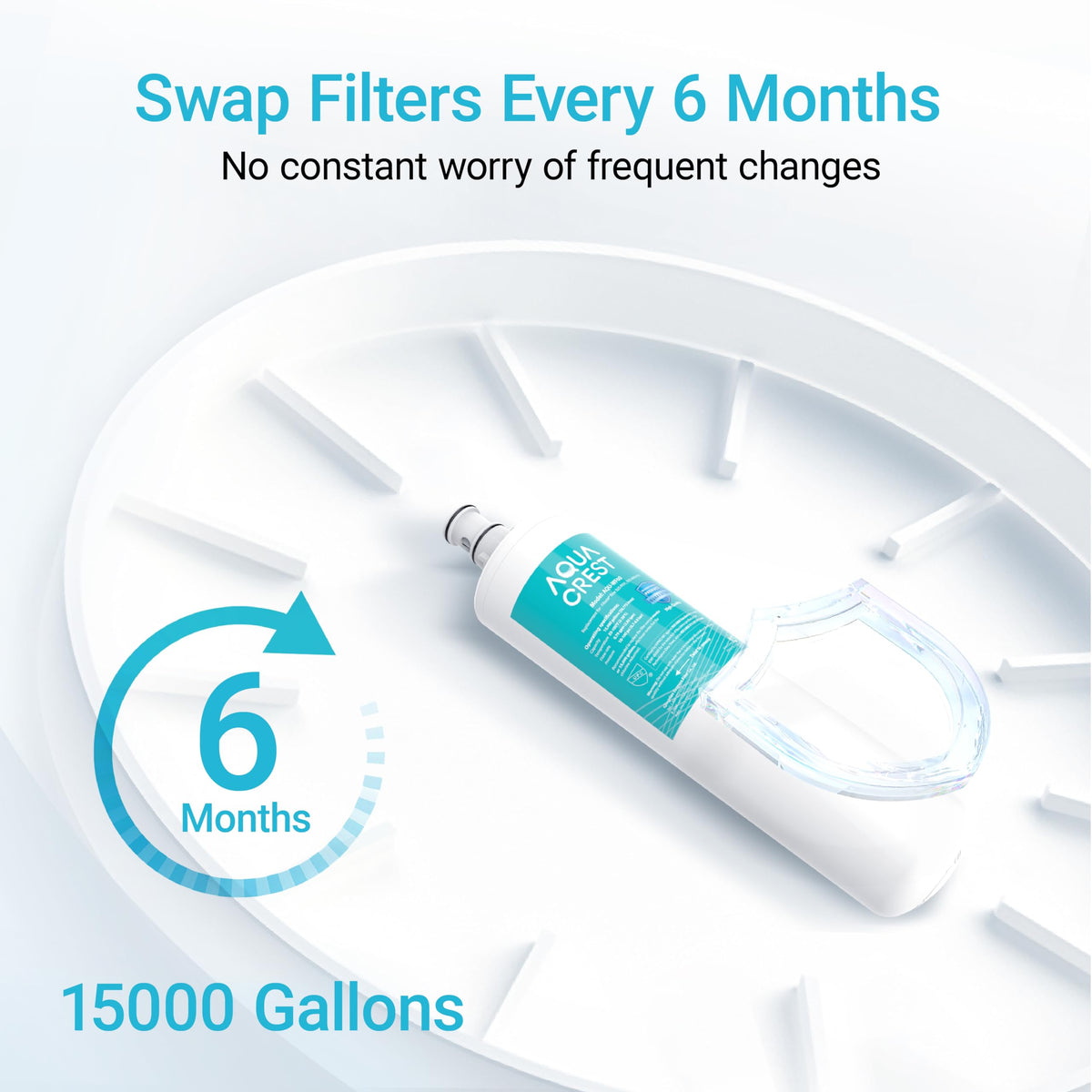 Aqua Crest food-grade housing for safe, durable under-sink filtration.
