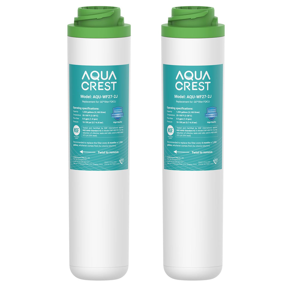 Aqua Crest FQK2J under-sink filter ready for installation with improved water taste.