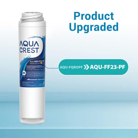 AQUA CREST FQSLF under-sink filter replacement for GE compatibility.
