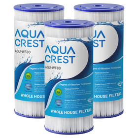 AQUA CREST FXHSC pack of 3 filters ready for installation improves water filtration quality