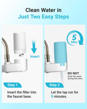 AQUA CREST high-flow filtration quicker access to filtered water.
