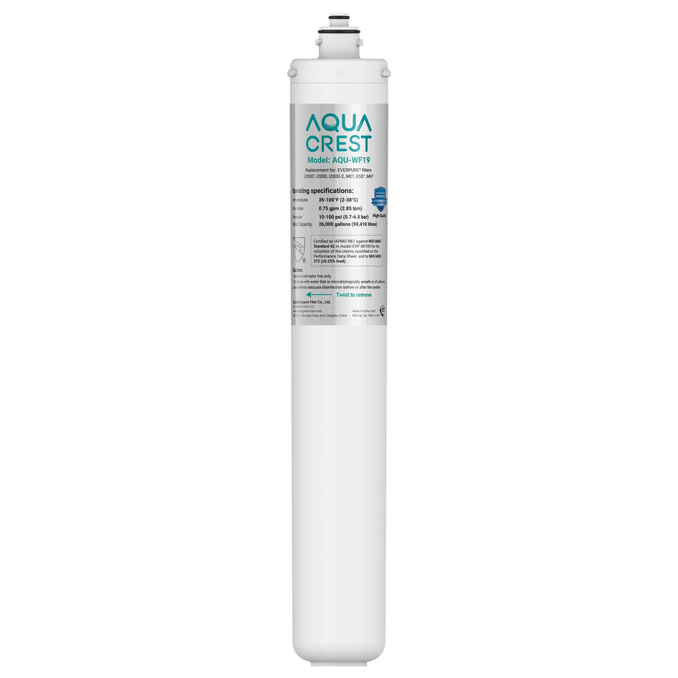 AQUA CREST I2000 under-sink filter installed for cleaner water