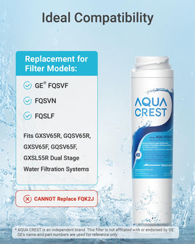 AQUA CREST filter uses lead-free material for safer drinking water
