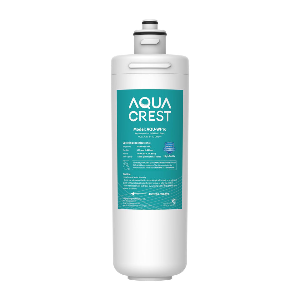 Aqua Crest OCS2 under-sink filter system for safer, better-tasting tap water.