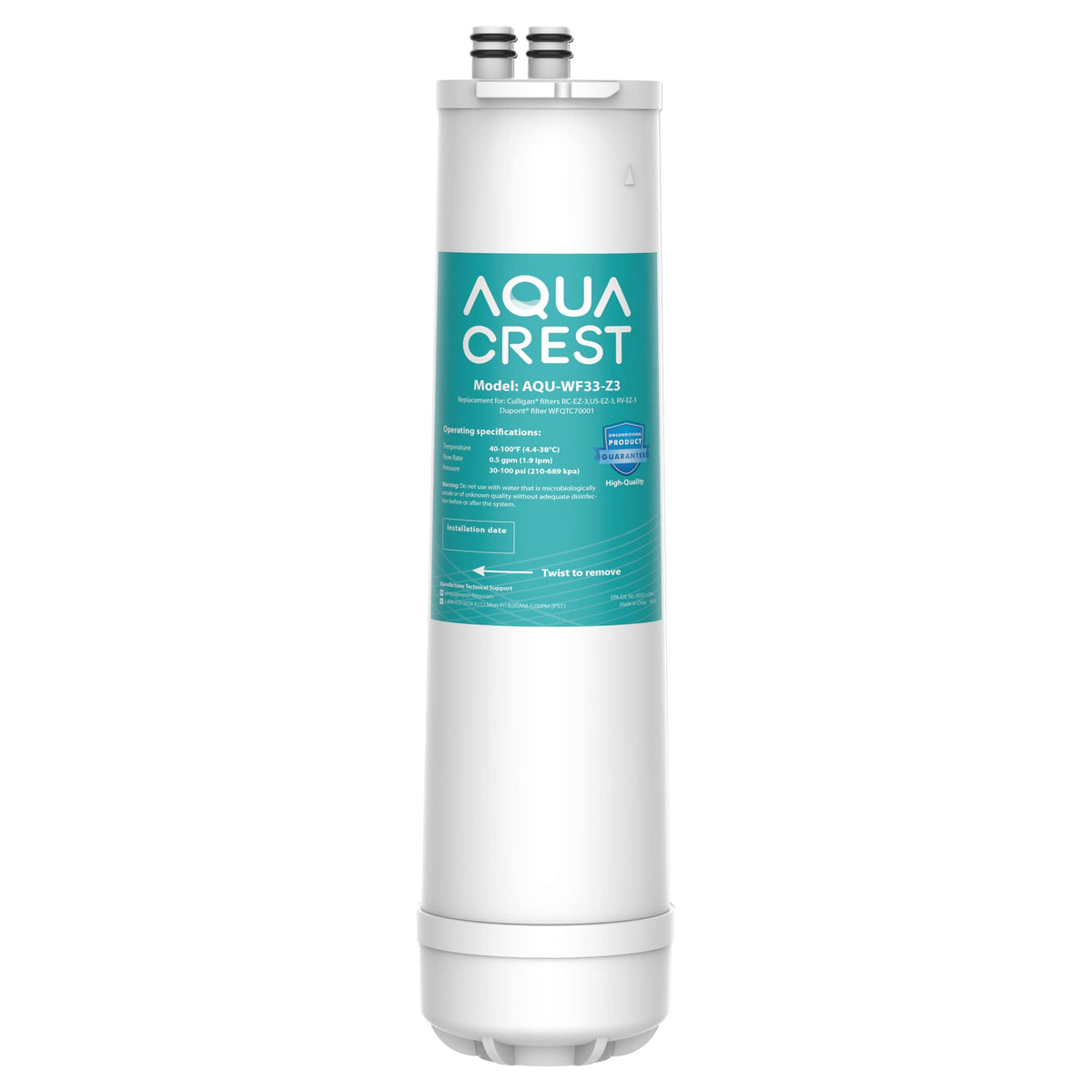 Aqua Crest RC EZ 3 filter closeup shows filtration media for high-efficiency performance
