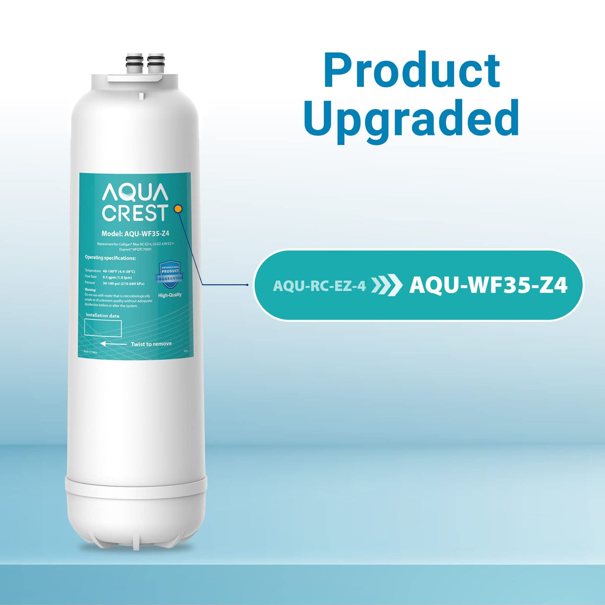 Aqua Crest RC EZ 4 installation demonstrates easy under-sink setup.