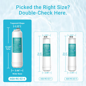 Aqua Crest RC EZ 4 safe material highlights food-grade housing.