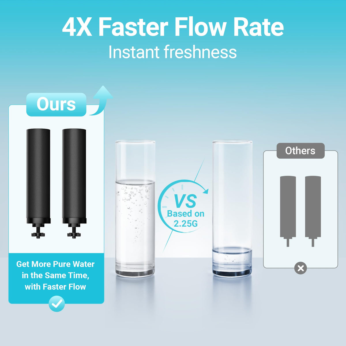 Aqua Crest replacement filter pack (2-pack) ready for Berkey setups.