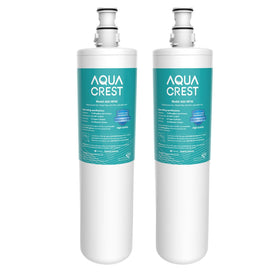 AQUA CREST under-sink filter front view installed under cabinet.