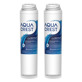 AQUA CREST under-sink filter packaging ready for quick installation.