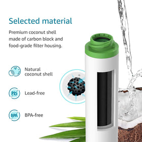 Aqua Crest under-sink installation guide shows simple, tool-free setup