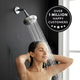 Aqua Elegante 2.5 GPM shower head enabling efficient shower routines
