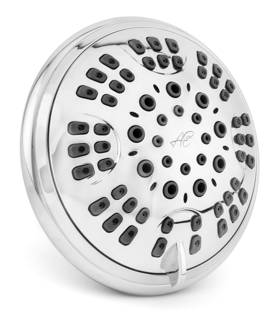 Aqua Elegante 6 Function Shower Head front view with versatile spray options