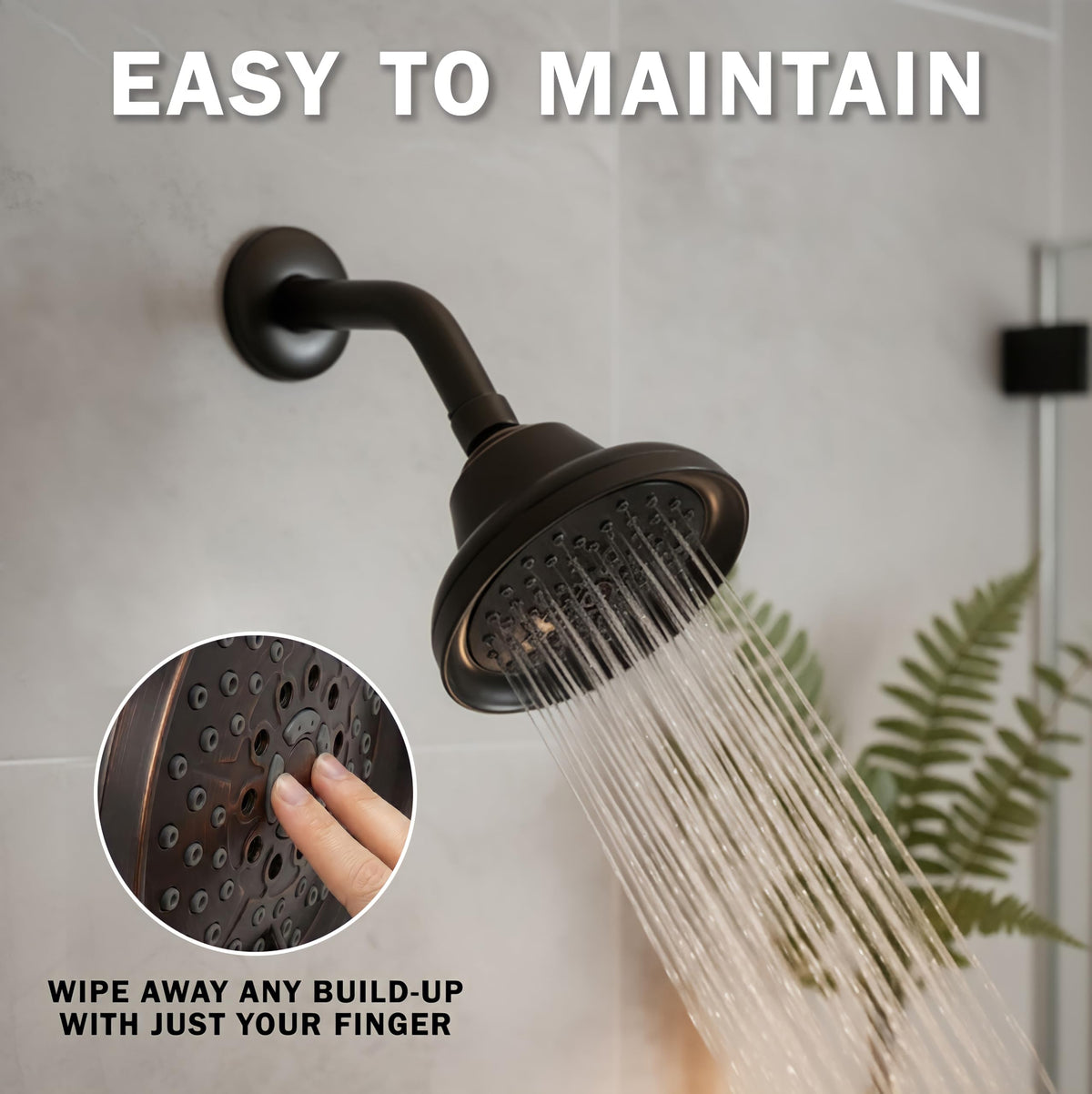 Aqua Elegante includes free teflon tape for quick, tool-free setup.