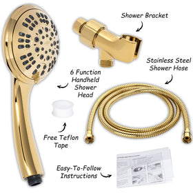 Aqua Elegante 60-inch stainless steel hose for flexible, kink-resistant showering