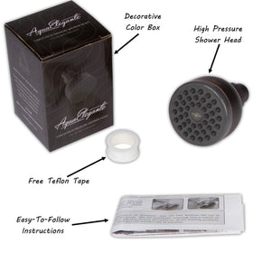 Aqua Elegante oil-rubbed bronze finish adds classic style to any bathroom.