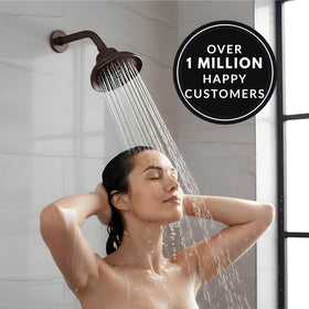 Aqua Elegante tool-free installation works with standard shower arms.