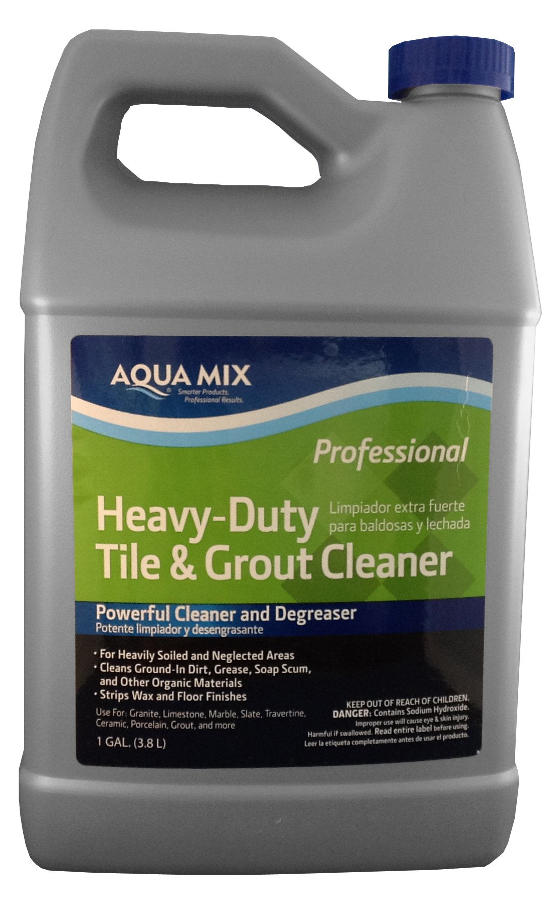Aqua Mix Heavy Duty Tile & Grout Cleaner gallon bottle for deep tile and grout cleaning.
