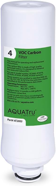 AquaTru Classic VOC Stage 4 filter ready to improve water flavor